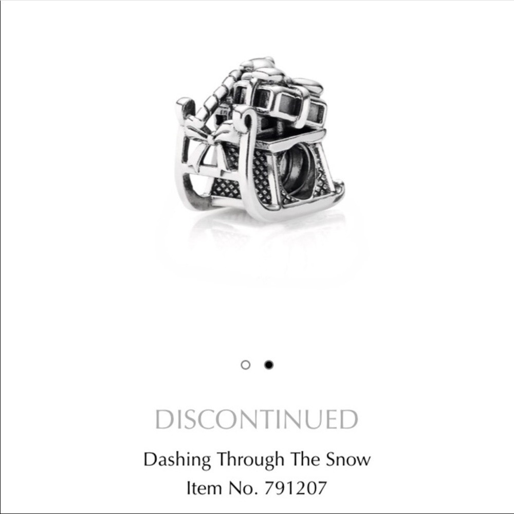 RARE PANDORA Dashing Through the Snow Sleigh Charm